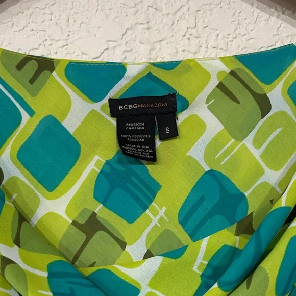 BCBGMaxAzria Vibrant Green and Teal Dress - Picture 2 of 7